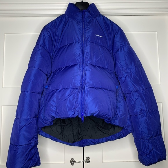 Balenciaga C Shape Blue Puffer Jacket - Picture 1 of 12